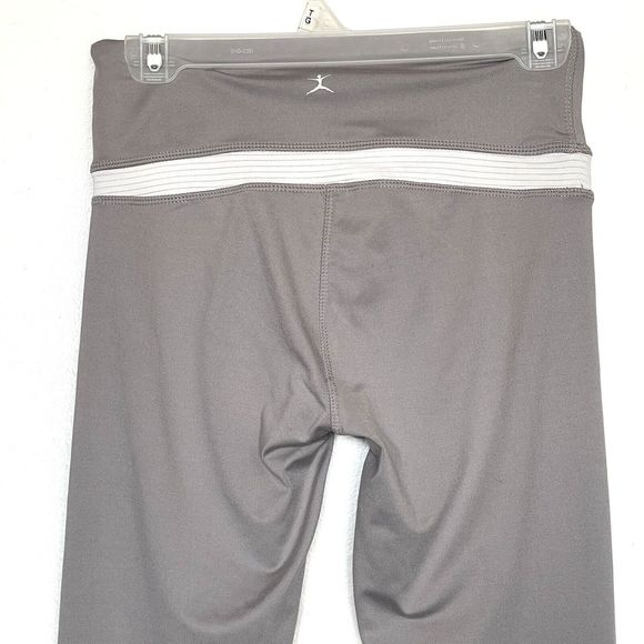 Danskin Womens Leggings Sz Small Mid Rise Mesh Logo Gray Activewear Workout - Picture 3 of 14